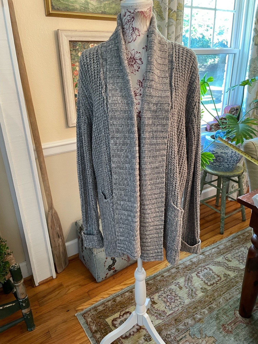 Michael Stars Cozy Grey Open-Front Women's Cardigan Sweater